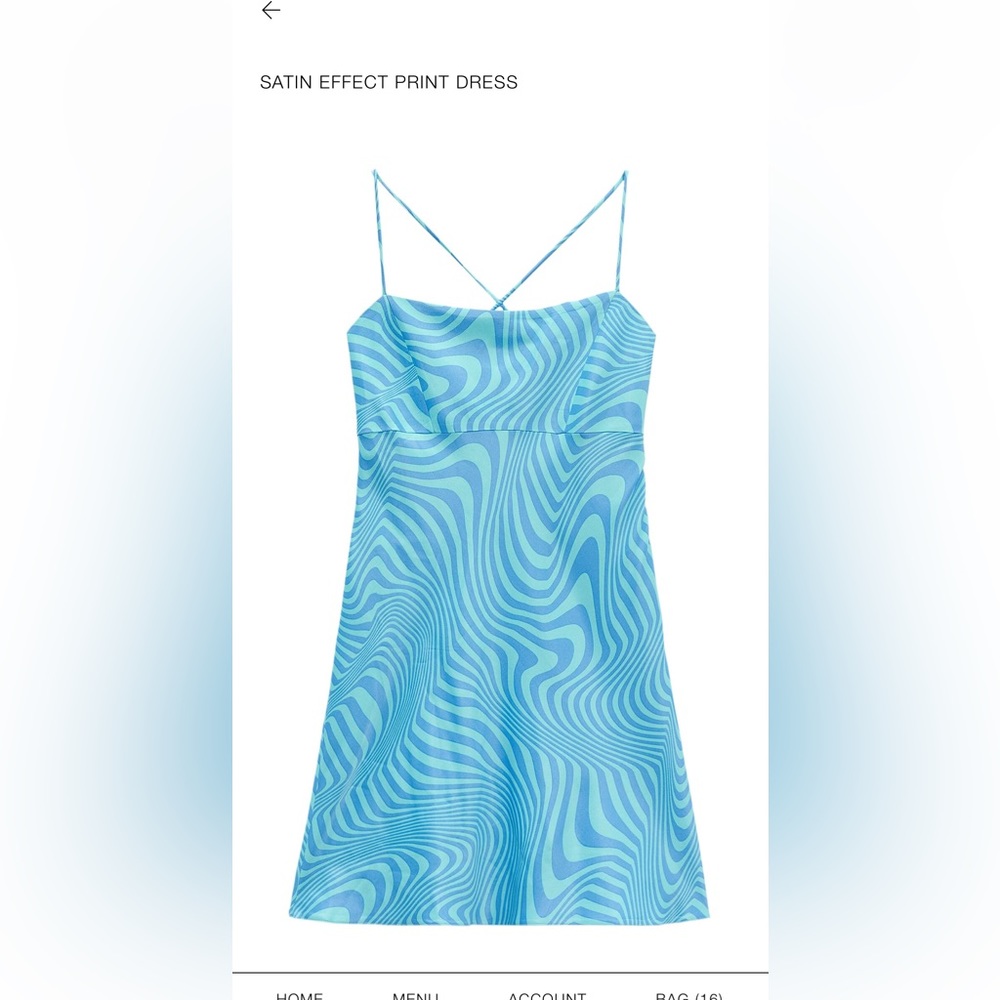 Zara satin print dress
